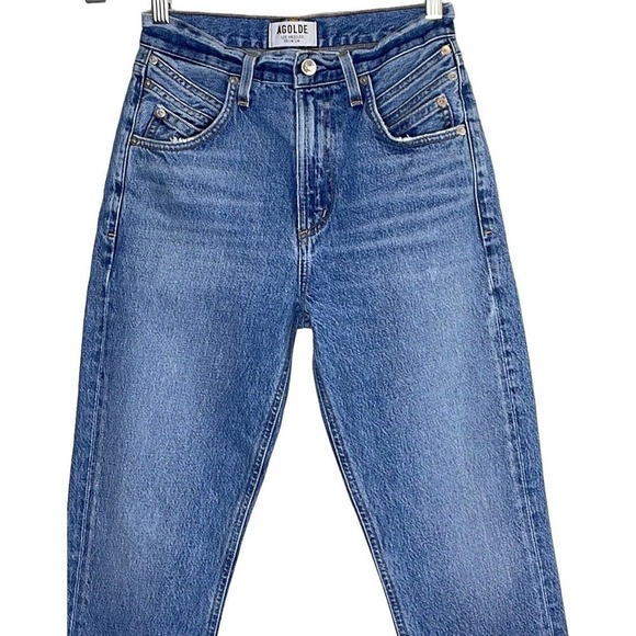AGOLDE HIGH WAIST STRAIGHT ANKLE DENIM SIZE 25 - Picture 2 of 7
